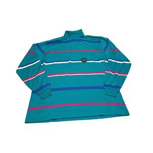 VTG Single Stitch Cross Creek Turtleneck Men's Size XL Striped Made In USA